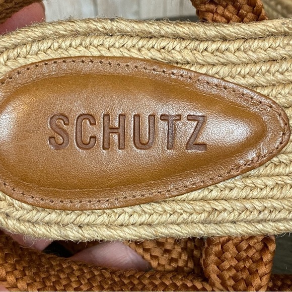 Schutz Byana Raffia Wrapped Flatform Lace Up Espadrille Size 6 Women - Picture 10 of 11